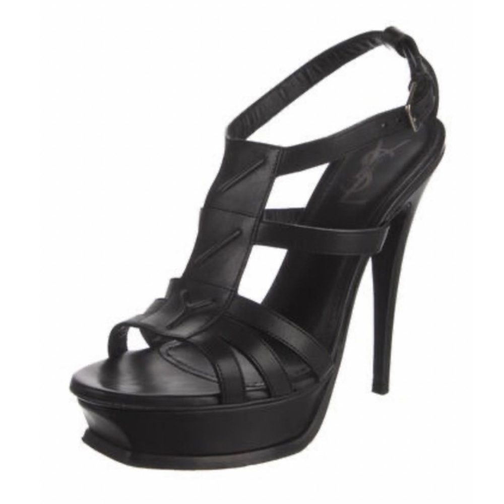Yves Saint Laurent Sleek Black Platform Heels